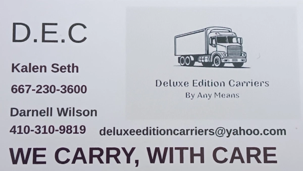 Deluxe Edition Carriers Business Card Deluxe Edition Carriers Business Card
